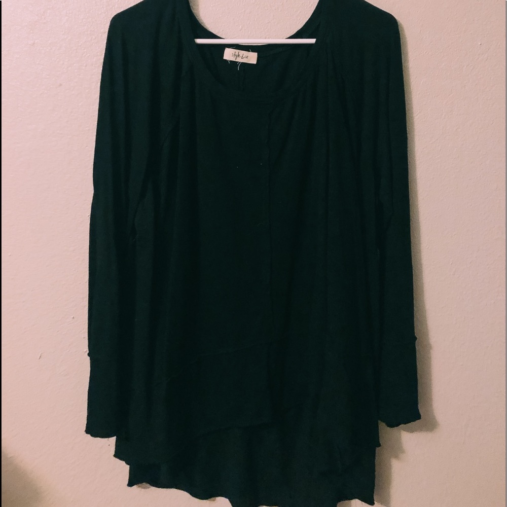 Black long sleeve top